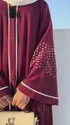 Royal Red Nida Abaya – Premium Full-Length Modest Dress for Women (54 Inches)