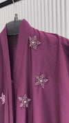 Maroon Nida Abaya – Classic Full-Length Modest Dress for Women (54 Inches)