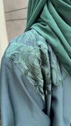 Bottle Green Embroidered Abaya | Premium Nida Fabric | Modest Wear 2025