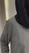 Thyme Green Turkish Coat - Sleek Mid-Length Tailored Elegance