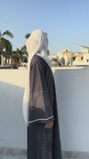 Grey Nida Abaya – Classic Modest Full-Length Dress for Women (54 Inches)