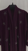 Maroon Nida Abaya – Classic Full-Length Modest Dress for Women (54 Inches)