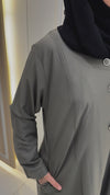 Thyme Green Turkish Coat - Sleek Mid-Length Tailored Elegance
