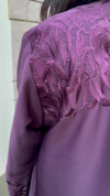 Eggplant Embroidered Abaya | Elegant Nida Fabric | Modest Wear 2025